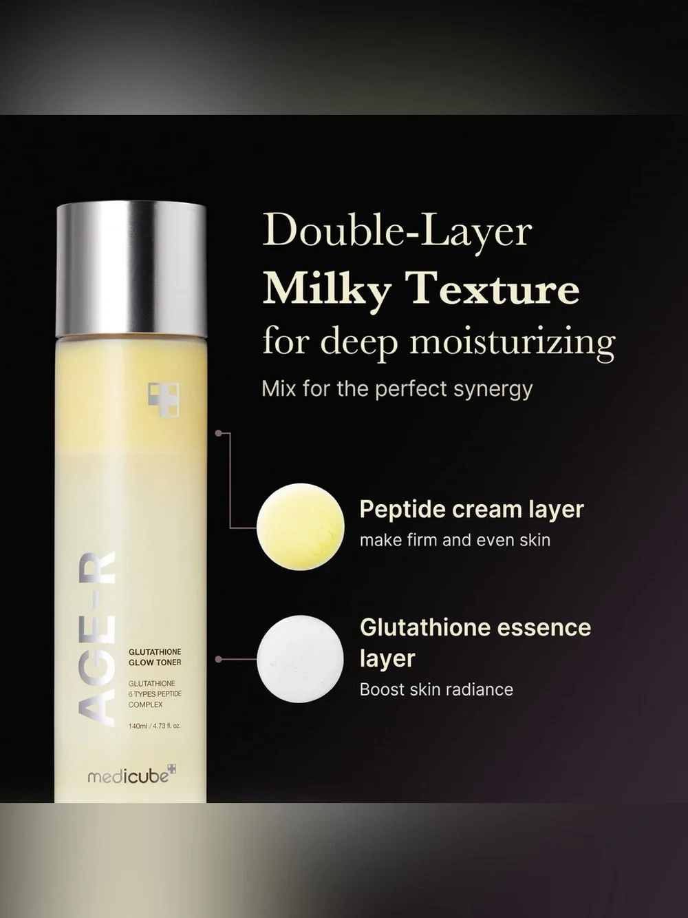 Medicube AGE-R Glutathione Glow Toner 140mL / 4.73 fl oz 🎀 BNIB